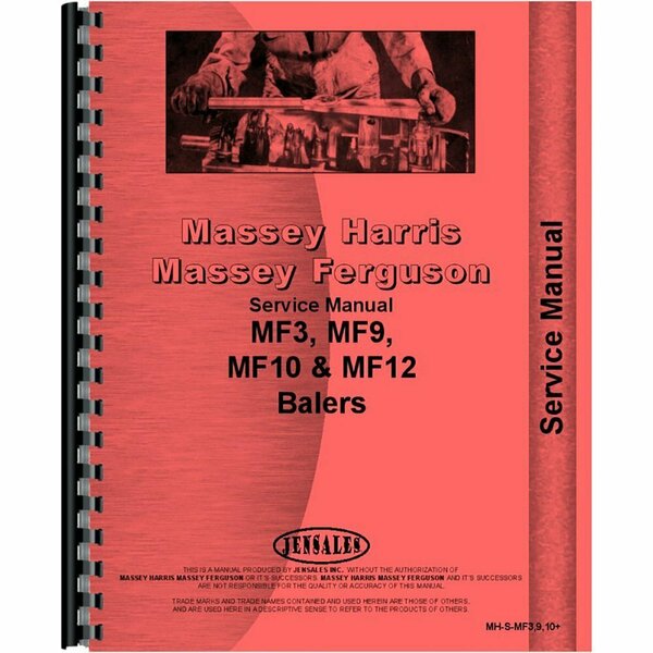 Aftermarket New Service Manual Fits Massey Ferguson 12 Baler RAP79347